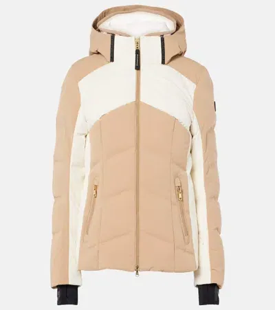 Bogner Delina Colorblocked Ski Jacket In Neutrals