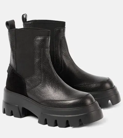 Bogner Leather Ankle Boots In Black