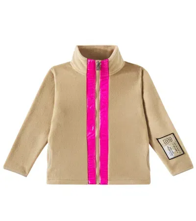 Bogner Kids' Ofelia Fleece Technical Jacket In Beige