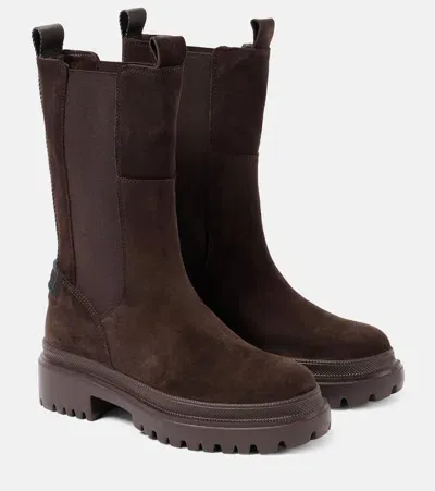 Bogner Suede Ankle Boots In Brown