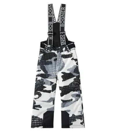 Bogner Kids' Yuki Camouflage Ski Salopettes In Multicoloured