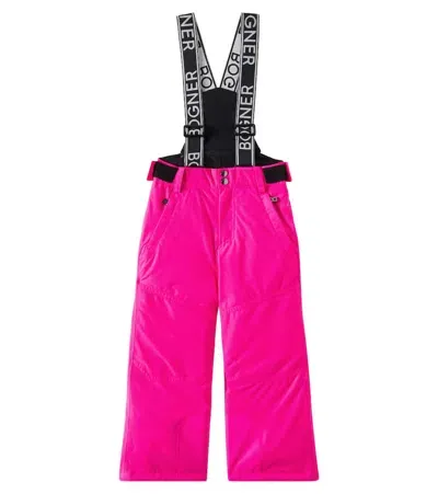 Bogner Kids' Yuki Logo Ski Salopettes In Pink