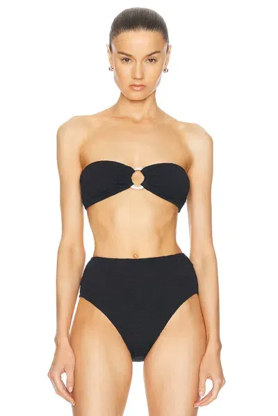 Bond Eye By Georgia Fowler Ring Tie Back Blake Bikini Bottom In Black Tiger