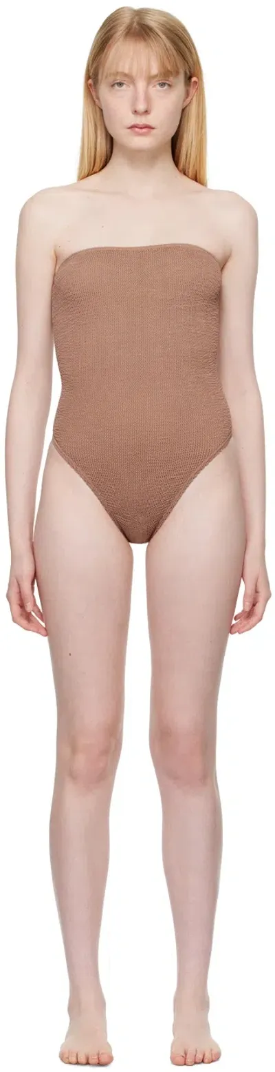 Bondeye Brown Fane One-piece Swimsuit In Hazelnut Recycled