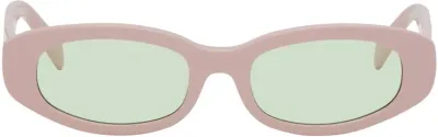 Bonnie Clyde Pink Plum Plum Sunglasses In Pink/green