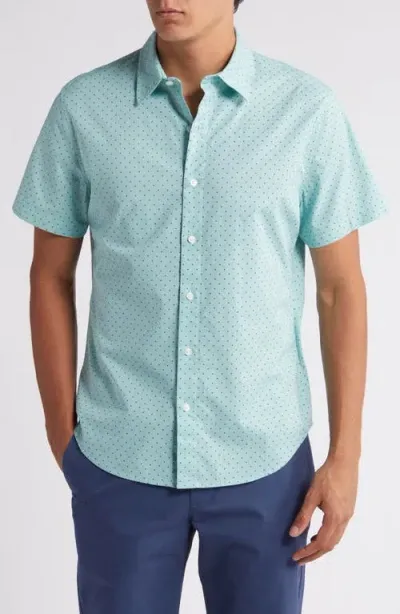 Bonobos Riviera Dot Slim Fit Short Sleeve Button-up Shirt In Salt Pond Dot