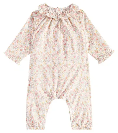 Bonpoint Baby Georgia Floral Cotton Jumpsuit In Multicoloured