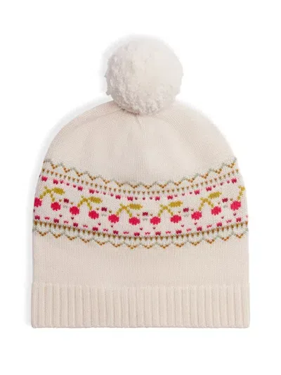 Bonpoint Kids' Brigitte Pompom Wool Beanie In Neutrals