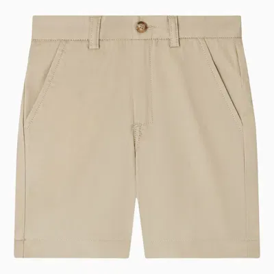 Bonpoint Kids' Calvin Sand-coloured Cotton Shorts In Beige