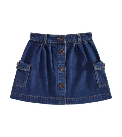 Bonpoint Kids' Génèse Denim Skirt In Blue