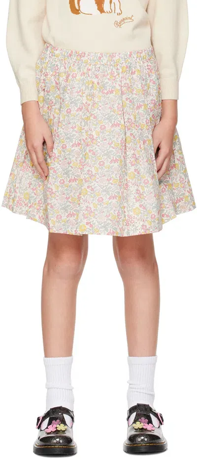 Bonpoint Kids Multicolor Suzon Skirt In 520 Fleurs Rose