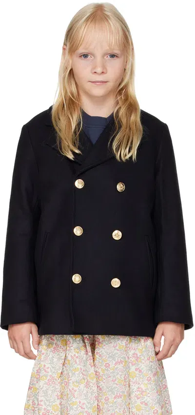 Bonpoint Kids Navy Tadzio Peacoat In 070 Marine