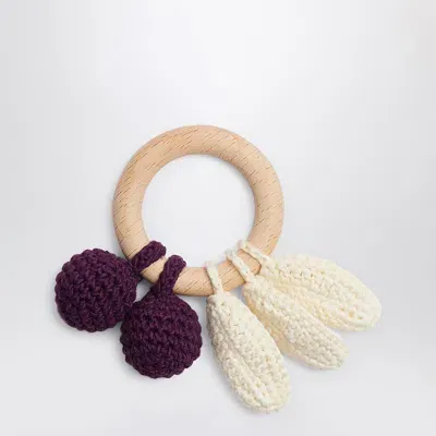 Bonpoint Purple Crochet Rattle In Multicolor