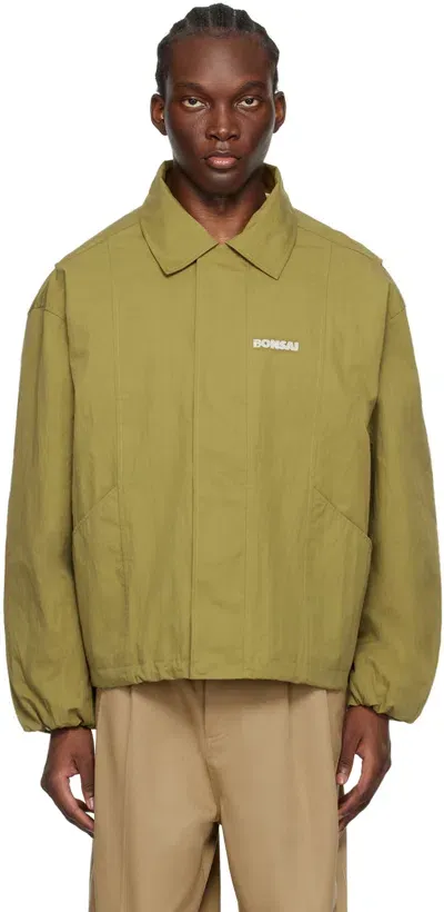 Bonsai Green Muschio Bomber Jacket In Cress Green Crsgre