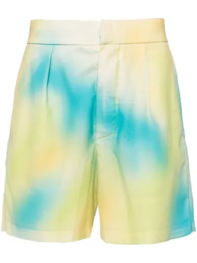 Bonsai Spray Dyed Loose Short In Blue