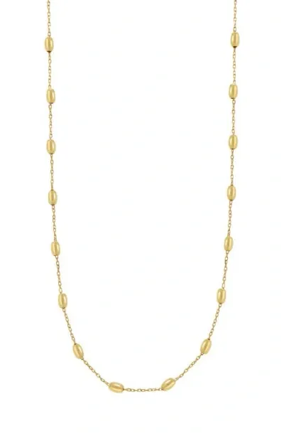 Bony Levy 14k Gold Bead Station Necklace In 14k Yellow Gold