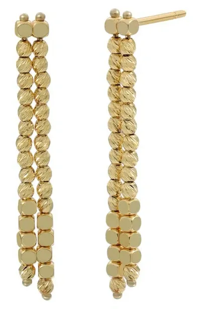 Bony Levy 14k Gold Beaded Drop Earrings