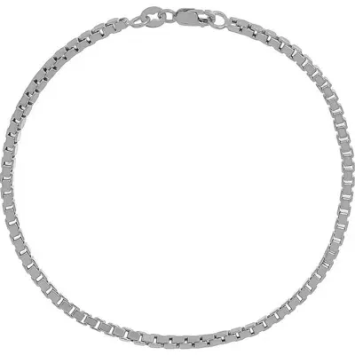 Bony Levy 14k Gold Box Chain Bracelet In 14k White Gold