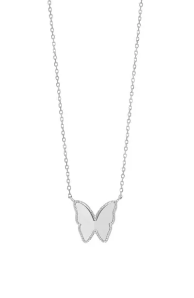 Bony Levy 14k Gold Butterfly Pendant Necklace In 14k White Gold