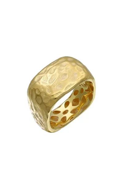 Bony Levy 14k Gold Hammered Ring In 14k Yellow Gold