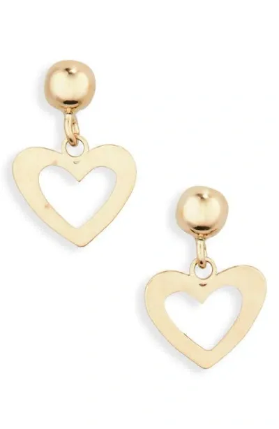 Bony Levy 14k Gold Heart Drop Earrings