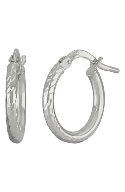 Bony Levy 14k Gold Hoop Earrings In 14k White Gold