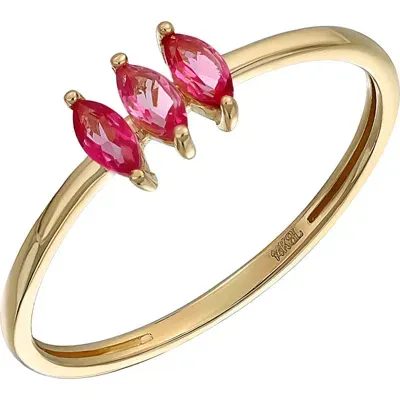 Bony Levy 14k Gold Marquise Pink Topaz Ring In 14k Yellow Gold