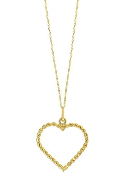 Bony Levy 14k Gold Rope Heart Pendant Necklace In 14k Yellow Gold