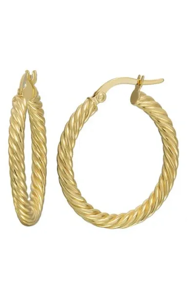 Bony Levy 14k Gold Texture Swirl Hoop Earrings In 14k Yellow Gold