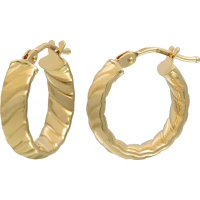 Bony Levy 14k Gold Textured Hoop Earrings In 14k Yellow Gold