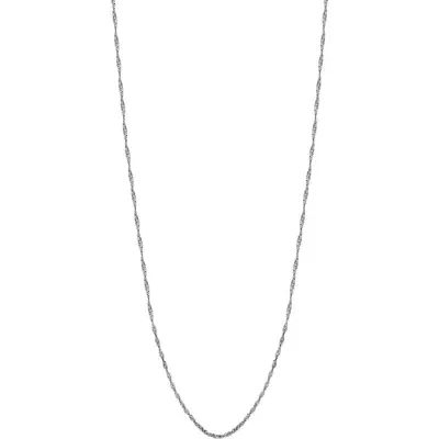 Bony Levy 14k White Gold Singapore Chain Necklace