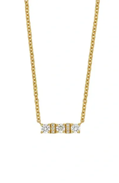 Bony Levy Audrey Small Diamond Bar Pendant Necklace In 18k Yellow Gold/diamond