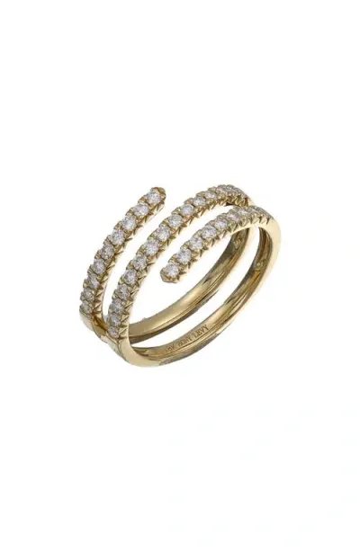 Bony Levy Audrey Trend Spiral Diamond Ring In 18k Yellow Gold/diamond