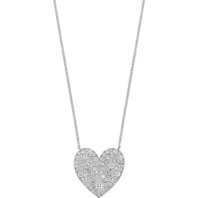 Bony Levy Bardot Diamond Heart Pendant Necklace In 18k White Gold