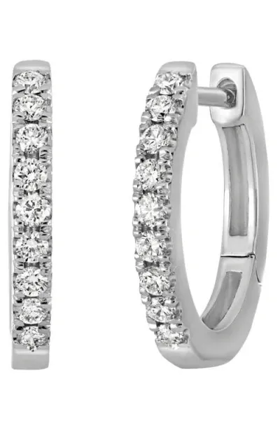 Bony Levy Diamond Hoop Earrings In White Gold