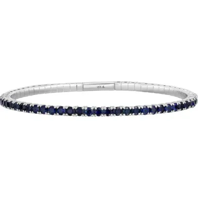 Bony Levy El Mar Gemstone Stretch Bracelet In 18k White Gold Sapphire