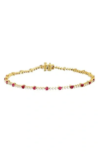 Bony Levy El Mar Ruby & Diamond Tennis Bracelet In Rose Gold/ruby