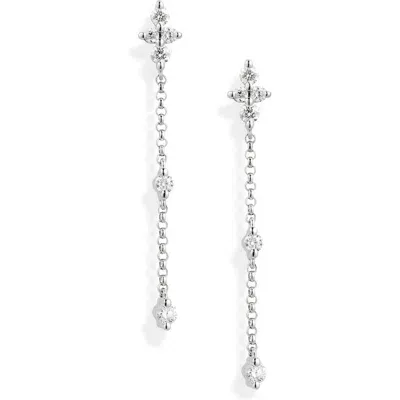 Bony Levy Getty Diamond Linear Drop Earrings In 18k White Gold