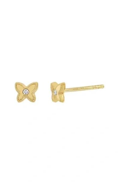 Bony Levy Icon Diamond Butterfly Stud Earrings In Gold