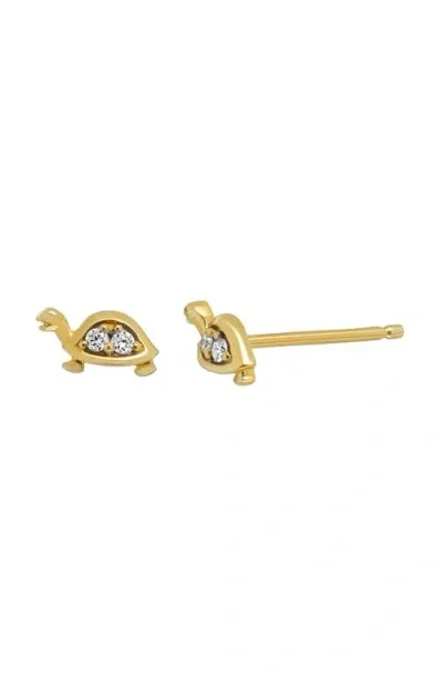 Bony Levy Icon Diamond Turtle Stud Earrings In 18k Yellow Gold