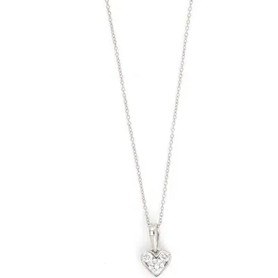 Bony Levy Mika Diamond Heart Pendant Necklace In 18k White Gold