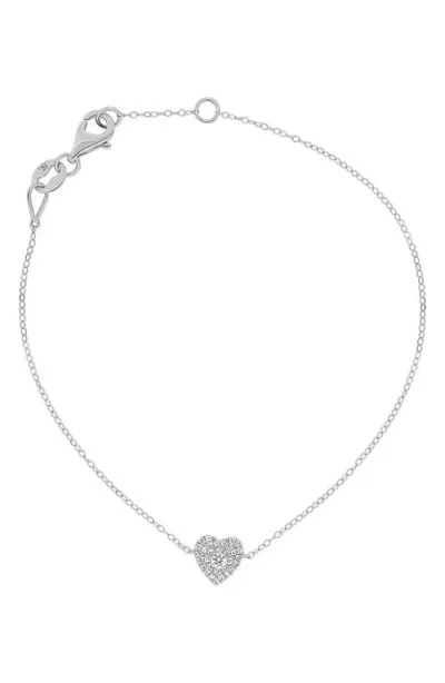 Bony Levy Mika Pavé Diamond Heart Bracelet In 18k White Gold