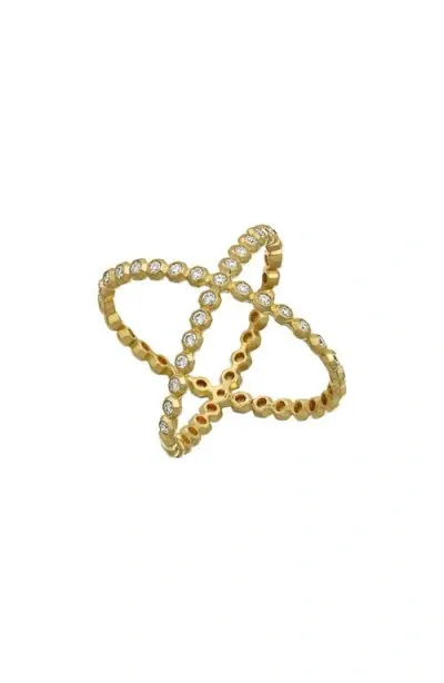 Bony Levy Monaco Diamond Crossover Ring In 18k Yellow Gold