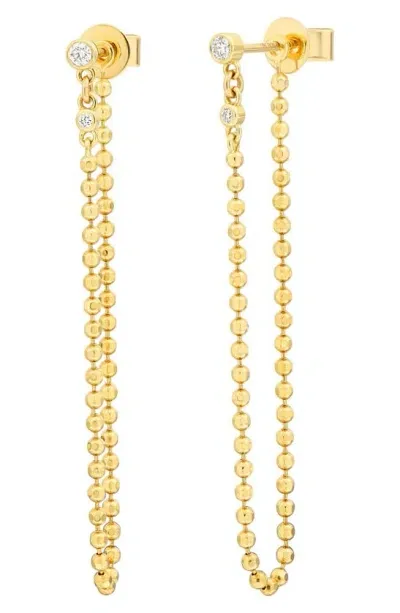 Bony Levy Mykonos Diamond Ball Chain Drop Earrings In 18k Yellow Gold