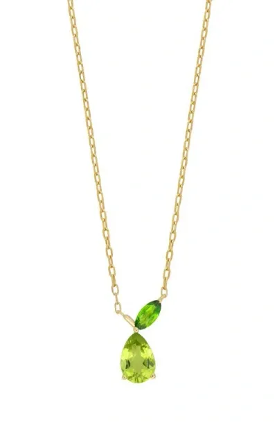 Bony Levy Peridot & Diopside 14k Gold Pendant Necklace In 14k Yellow Gold