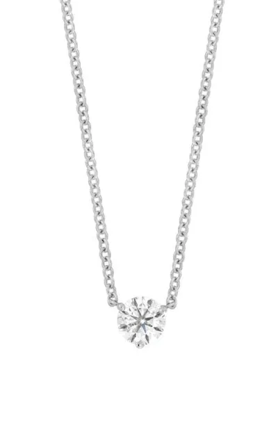 Bony Levy Solitaire Diamond Pendant Necklace In 18k White Gold