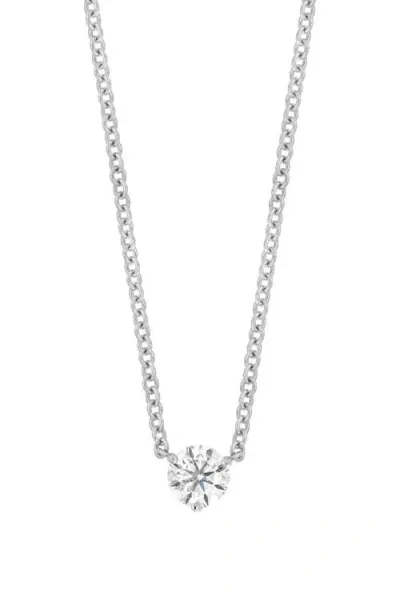 Bony Levy Solitaire Diamond Pendant Necklace In 18k White Gold