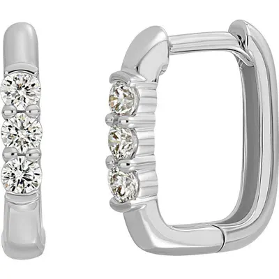 Bony Levy Varda Diamond Square Hoop Earrings In 18k White Gold/diamond