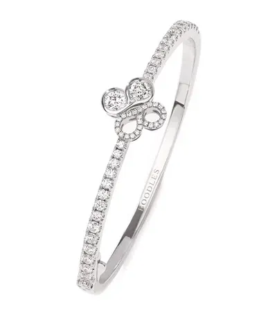 Boodles White Gold And Diamond Be  Bangle