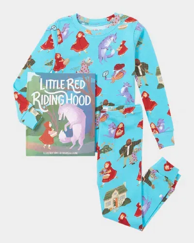 Books To Bed Kid's Aqualicious Book & Pajama Gift Set In Blue